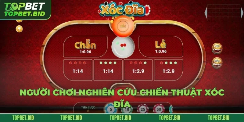 Người chơi nghiên cứu chiến thuật xóc đĩa