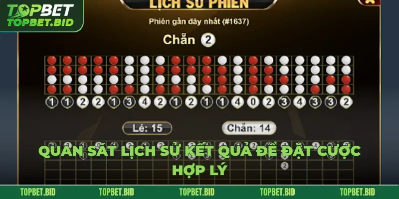 Quan sát lịch sử kết quả để đặt cược hợp lý